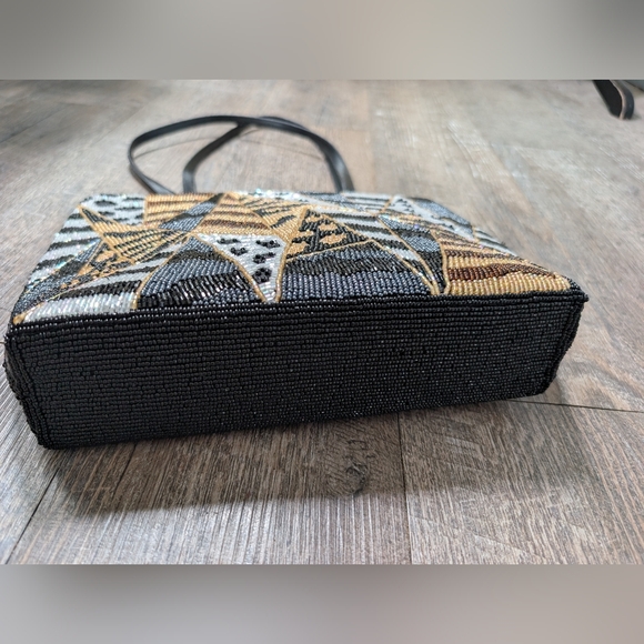 Chico's Beaded Animal Print Purse Shoulder Handbag - Picture 7 of 13